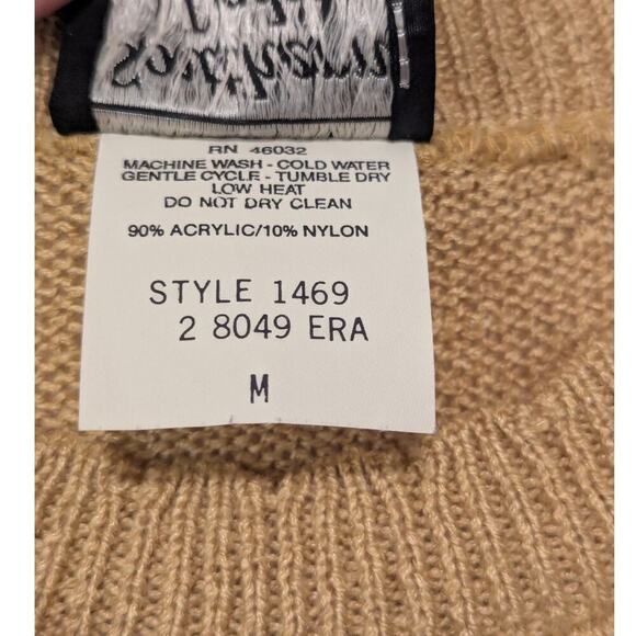 Vintage Southern Lady Women's Size Medium Gold Short Sleeve Knit Sweater - Picture 7 of 7